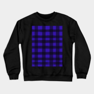 Purple Blue Plaid Pattern Crewneck Sweatshirt